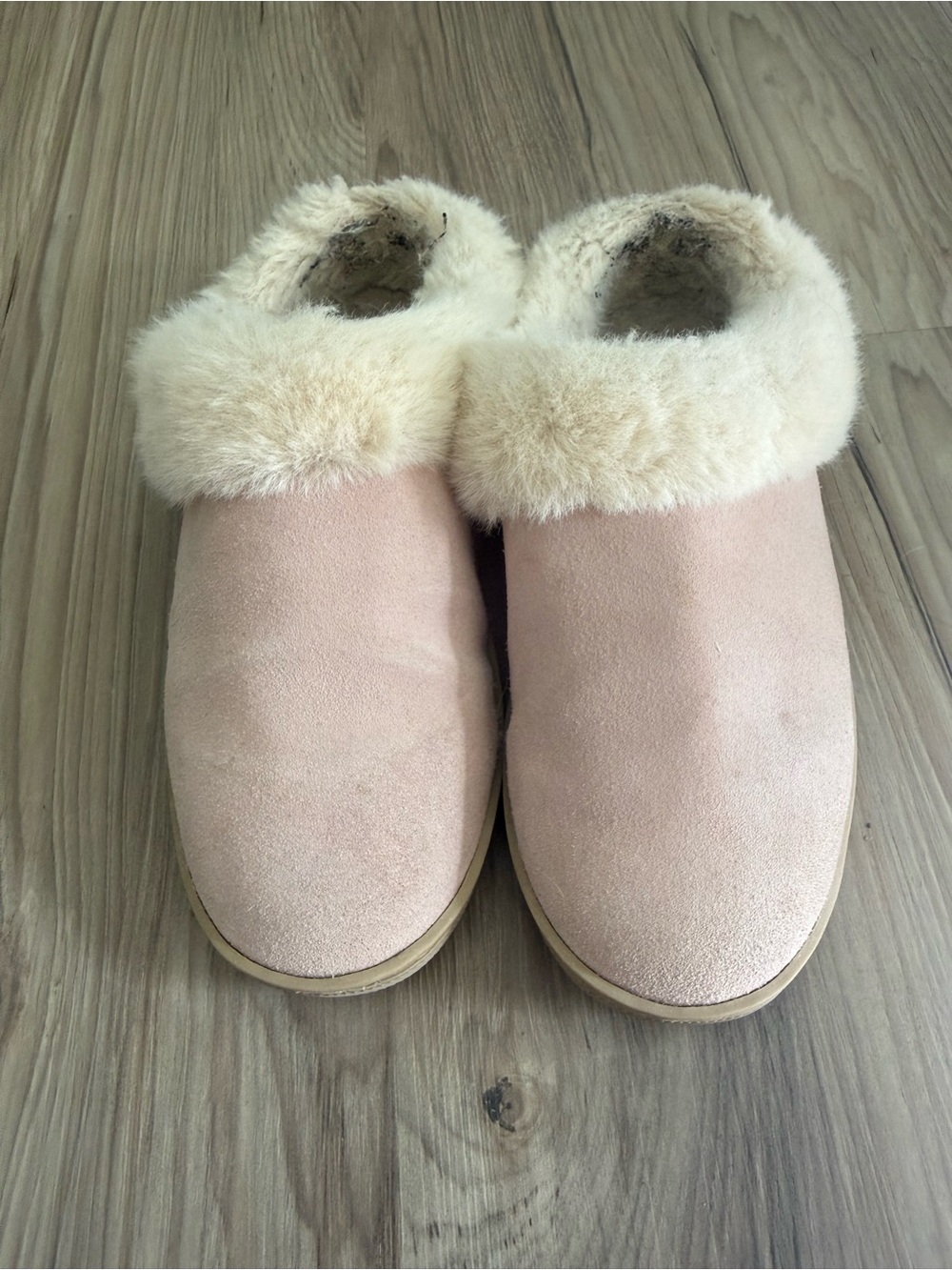 My Pillow My Slipper Women's Pink Faux-Fur Lined Slip-On Slippers Women’s Size 7